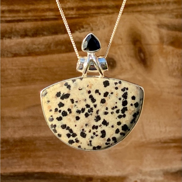 Dalmatian Jasper & Onyx Necklace - Picture 6 of 16